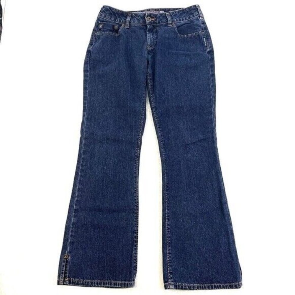 SILVER JEANS Womens 30/30 Tuesday Low Rise Bootcut Blue Denim Western Logo